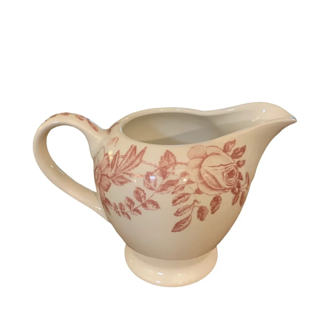 Churchill Pink Peony China Creamer made in England Cottagecore Floral